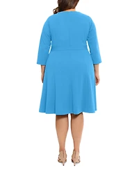 London Times Fit & Flare Dress