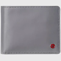 Alpine Swiss Mens Genuine Leather Wallet Passcase Bifold Rfid Safe 2 Id Windows
