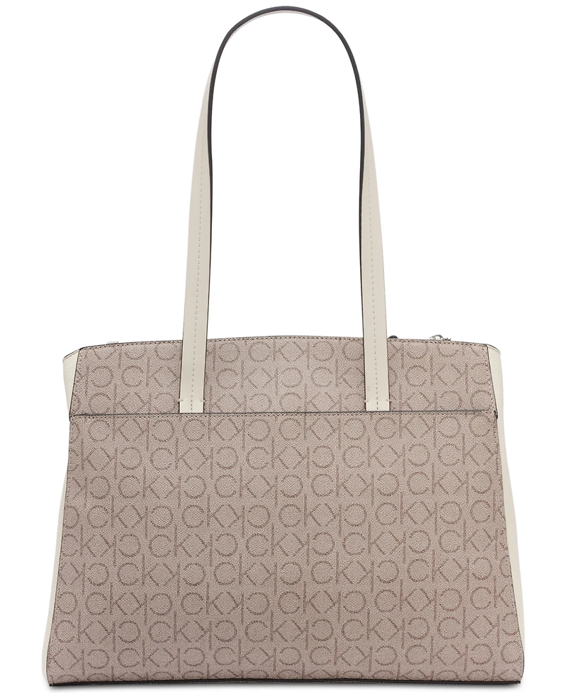 Hadley Signature Colorblocked Triple Compartment Tote
