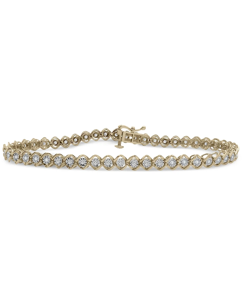 Diamond Link Tennis Bracelet (1/2 ct. t.w.) in 10k Gold, Created for Macy's