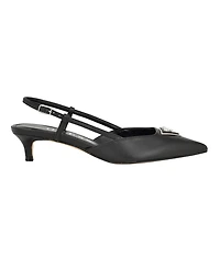 Guess Women's Jesson Logo Slingback Kitten Heel Pumps