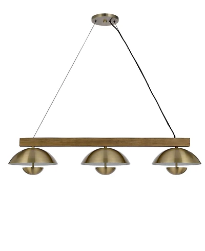 Lakeland 8.75" Height Metal and Wood Island Chandelier
