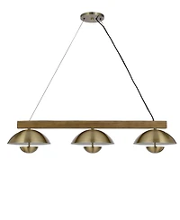 Lakeland 8.75" Height Metal and Wood Island Chandelier