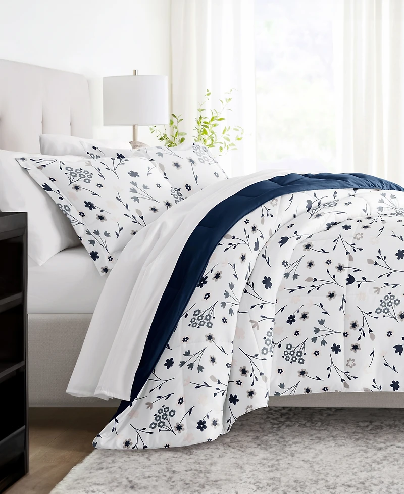ienjoy Home Forget Me Not Reversible Comforter Set