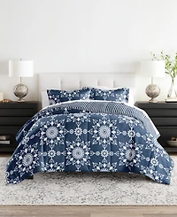ienjoy Home Ultra Soft Daisy Medallion Reversible 2- Pc. Comforter Set, Twin