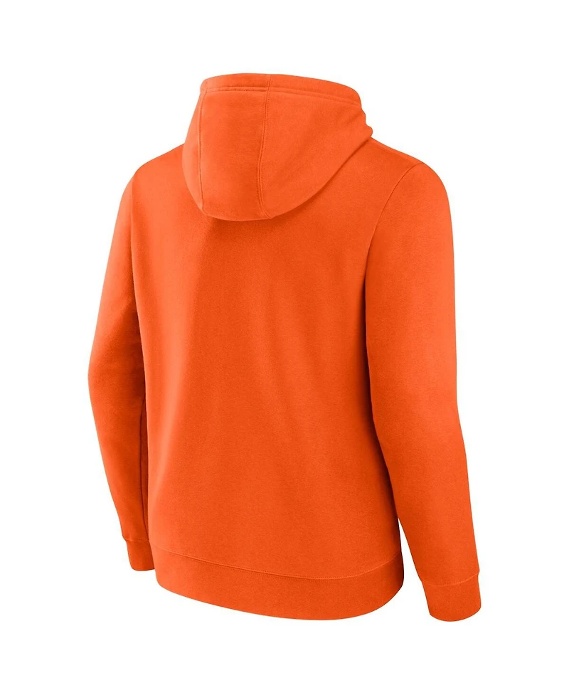 Men's Fanatics Orange Houston Astros 2023 Postseason Locker Room Pullover Hoodie
