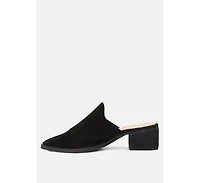 Palma Womens Stacked Heel Mules