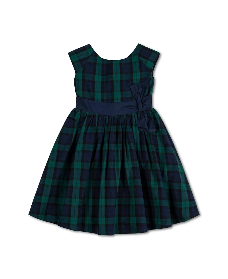 Hope & Henry Big Girls Cap Sleeve Party Dress with Bow Sash