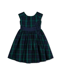 Hope & Henry Big Girls Cap Sleeve Party Dress with Bow Sash