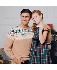 Hope & Henry Men's Organic Crew Neck Fair Isle Sweater