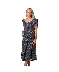 Hope & Henry Women's Short Sleeve Sweetheart Dress