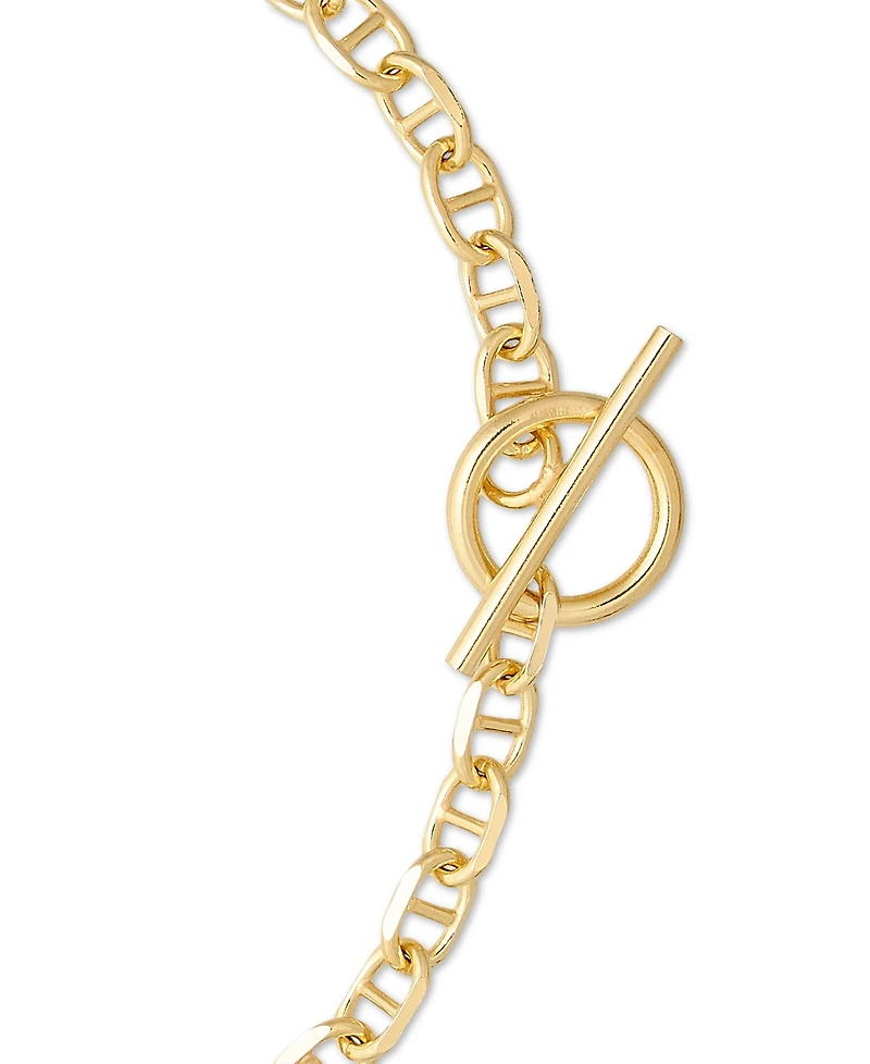 Mariner Link Chain 18" Toggle Necklace in 14k Gold-Plated Sterling Silver