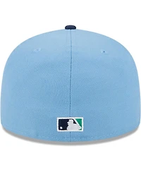 Men's New Era Light Blue, Navy Boston Red Sox Green Undervisor 59FIFTY Fitted Hat