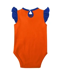 Girls Newborn and Infant Royal, Orange Florida Gators Spread the Love 2-Pack Bodysuit Set