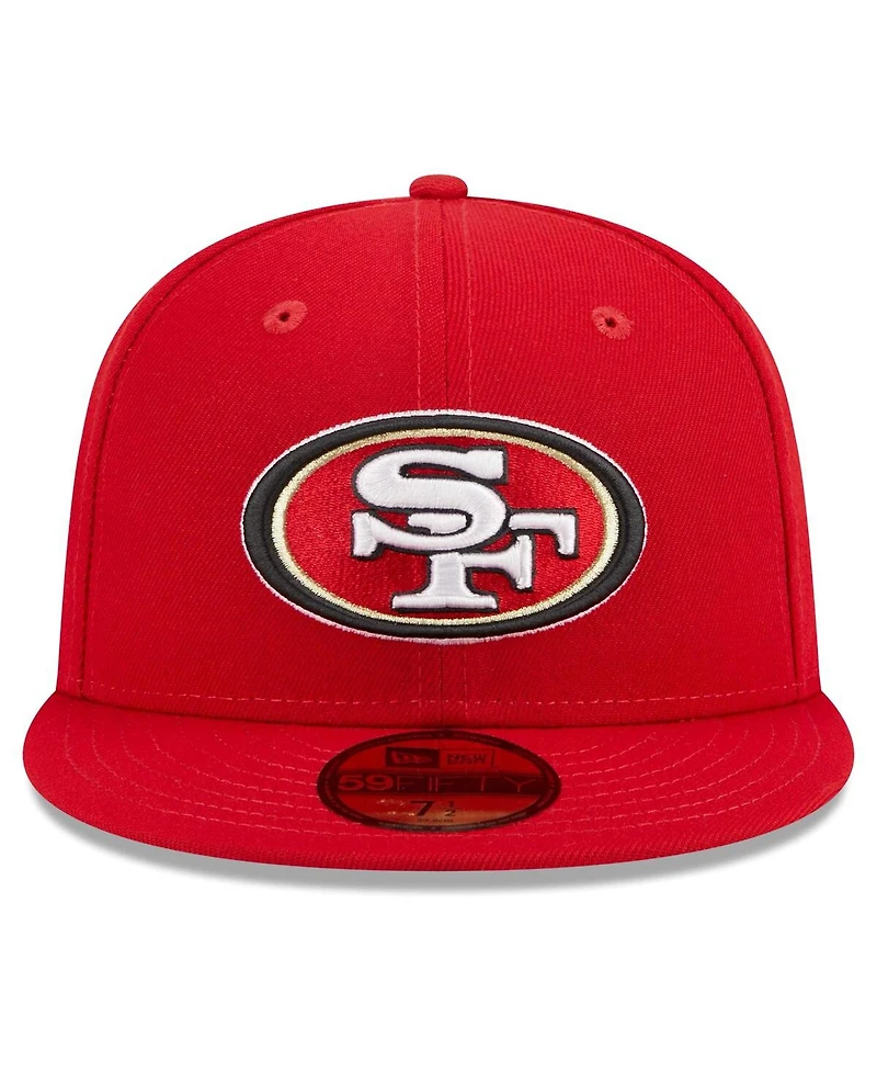 Men's New Era Scarlet San Francisco 49ers Main Patch 59FIFTY Fitted Hat