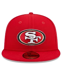 Men's New Era Scarlet San Francisco 49ers Main Patch 59FIFTY Fitted Hat
