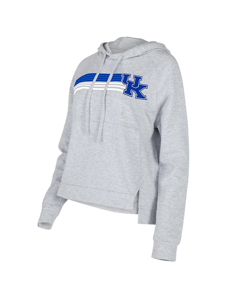 Women's Concepts Sport Gray Kentucky Wildcats Cedar Tri-Blend Raglan Pullover Hoodie