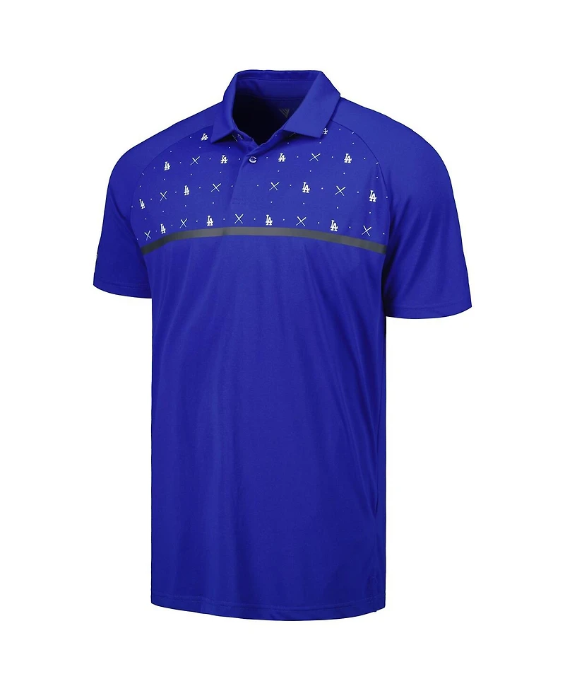 Men's LevelWear Royal Los Angeles Dodgers Sector Batter Up Raglan Polo Shirt