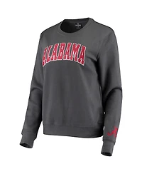 Women's Colosseum Charcoal Alabama Crimson Tide Campanile Pullover Sweatshirt