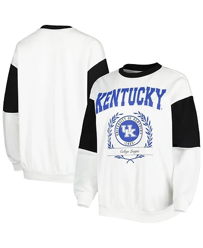 Women's Gameday Couture White Kentucky Wildcats It's A Vibe Dolman Pullover Sweatshirt
