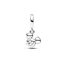 Pandora Disney Cubic Zirconia Mickey Mouse Head Silhouette Dangle Charm