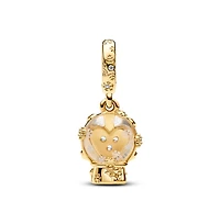 Pandora Cubic Zirconia Heart Snowflake Snow Globe Dangle Charm