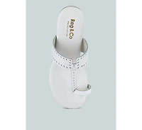 Mila Womens Toe Ring Thong Slip On flats