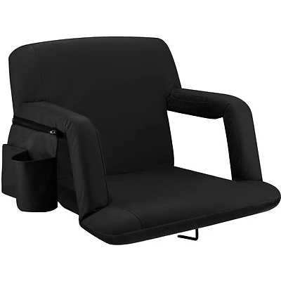 Alpcour Reclining Stadium Seat - Waterproof Foldable Camping Chair with Extra Thick Padding and Wide Back Support