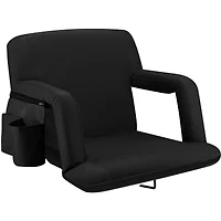 Alpcour Reclining Stadium Seat - Waterproof Foldable Camping Chair with Extra Thick Padding and Wide Back Support