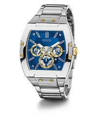 Guess Men's Multi-Function Silver-Tone Stainless Steel Watch 43mm