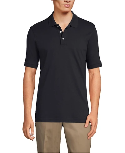 Lands' End Men's Short Sleeve Interlock Polo Shirt