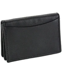 Alpine Swiss Expandable Business Card Case Genuine Leather Front Pocket Wallet