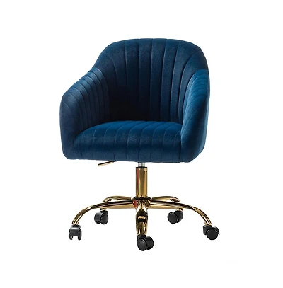 Hulala Home Modern Cute Velvet Office Desk Chair