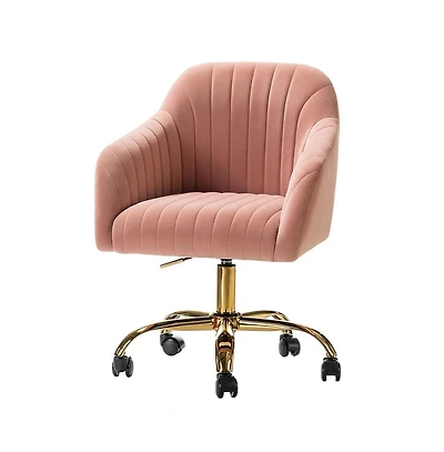 Hulala Home Modern Cute Velvet Office Desk Chair