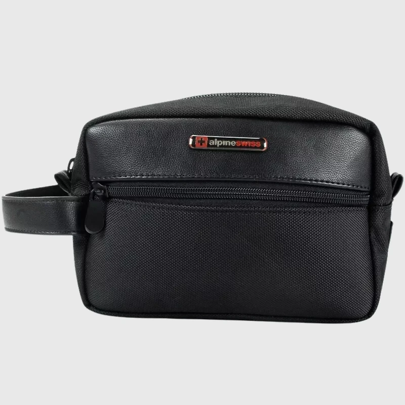 Alpine Swiss Hudson Shaving Kit Dopp Kit Overnight Toiletry Bag Travel Case New