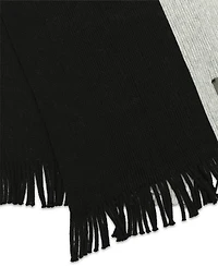 Calvin Klein Men's Thick Wool Blend Side Stripe Logo Scarf