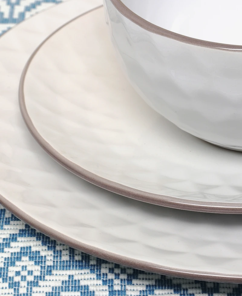 Elama Medici Pearl 16 Pc. Dinnerware Set, Service for 4