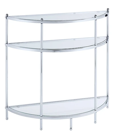 Convenience Concepts 30.75" Royal Crest Half-Circle Glass Entry Table