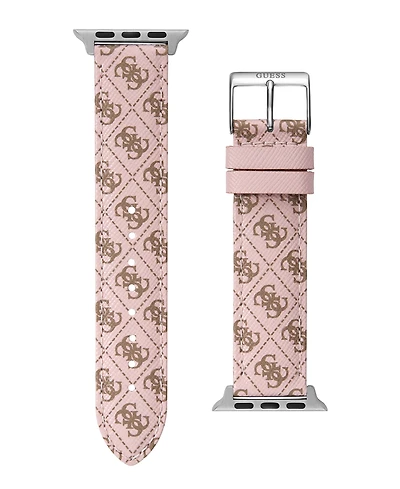 Guess Women's Pink Genuine Leather Apple Watch Strap 38mm-40mm