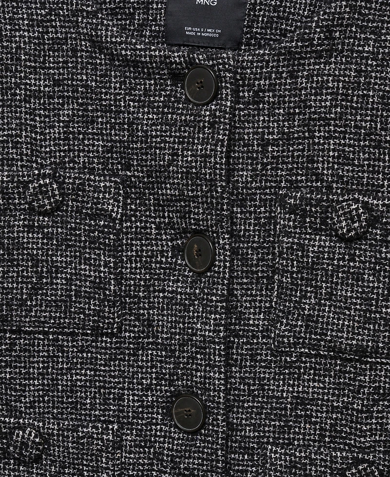 Mango Women's Pockets Two-Tone Jacket