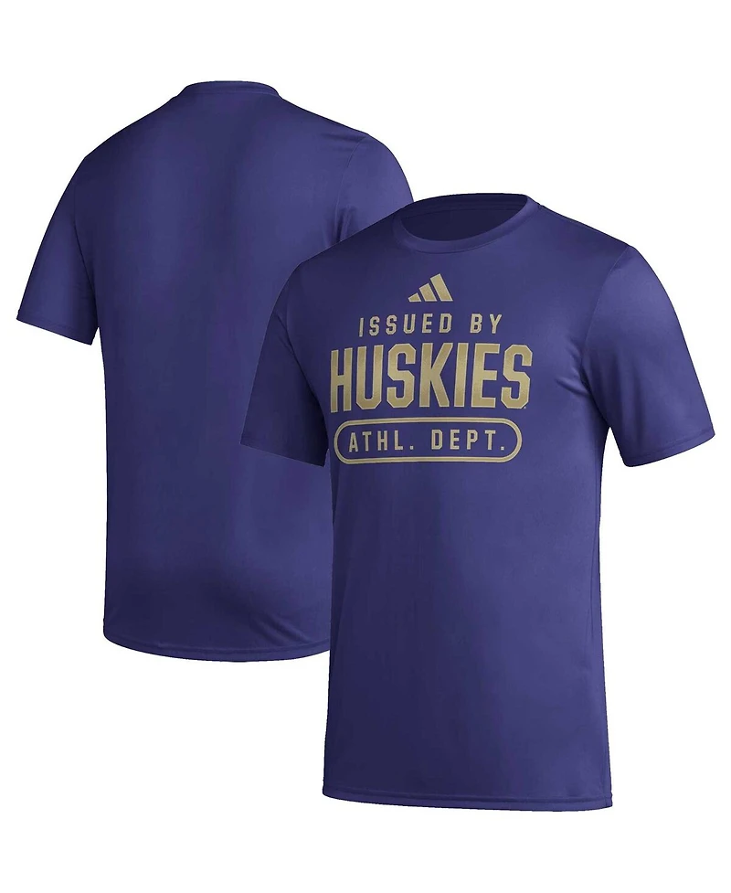 Men's adidas Purple Washington Huskies Aeroready Pregame T-shirt