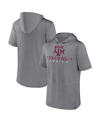 Men's Fanatics Heather Gray Texas A&M Aggies Modern Stack Hoodie T-shirt