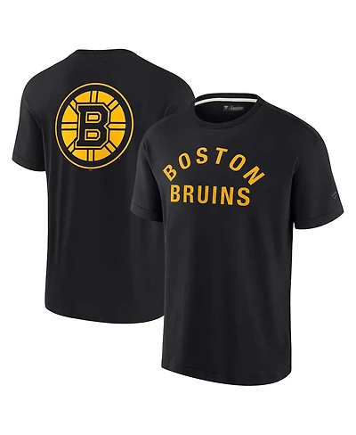 Men's and Women's Fanatics Signature Black Boston Bruins Super Soft Short Sleeve T-shirt