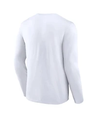 Men's Fanatics White Michigan State Spartans Distressed Arch Over Logo Long Sleeve T-shirt