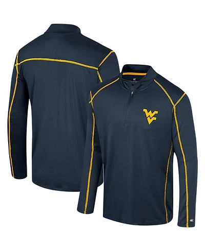 Men's Colosseum Navy West Virginia Mountaineers Cameron Quarter-Zip Windshirt