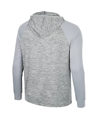 Men's Colosseum Gray Washington Huskies Cybernetic Raglan Quarter-Zip Hooded Top