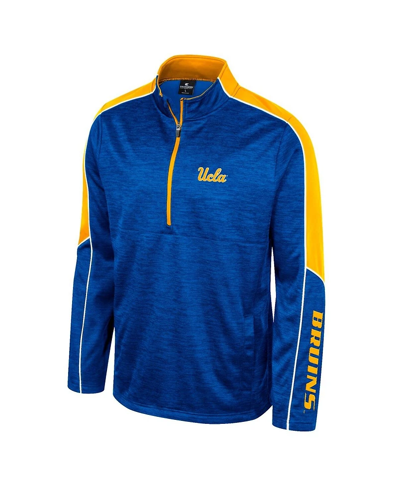 Men's Colosseum Blue Ucla Bruins Marled Half-Zip Jacket