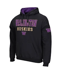 Men's Colosseum Black Washington Huskies Sunrise Pullover Hoodie