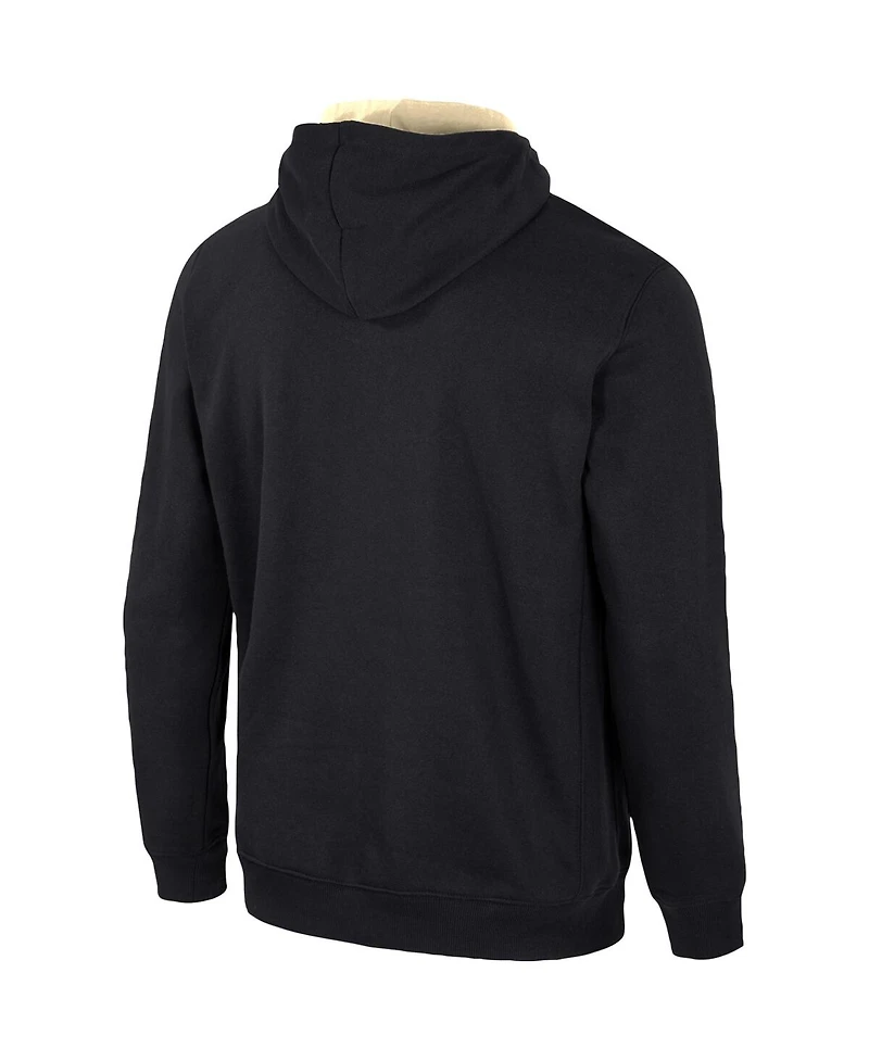 Men's Colosseum Black Colorado Buffaloes Half-Zip Hoodie