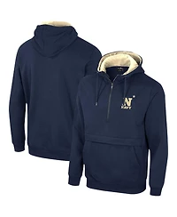 Men's Colosseum Navy Midshipmen Half-Zip Hoodie